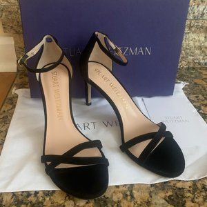 Stuart Weitzman Suede Ankle-Strap Sandals